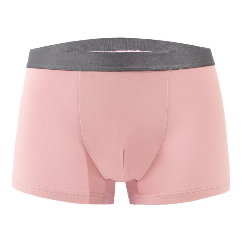 melece【精选】新疆棉男士平角内裤纯棉中腰无痕四角裤 豆沙色 l