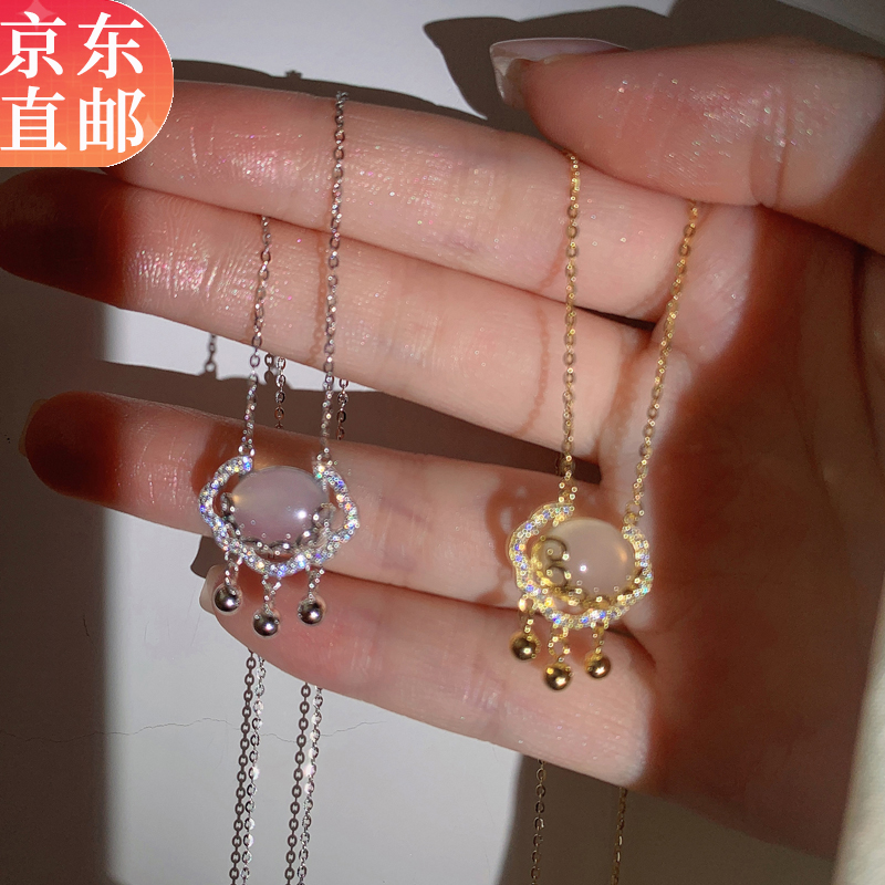 warme farben 925银如意锁项链轻奢小众高级感平安锁520情人节礼物送