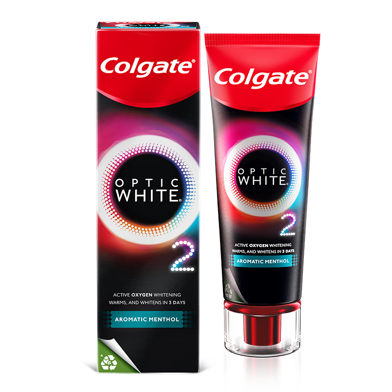 高露洁（Colgate）速感白美白牙膏85g深层去烟渍亮白牙齿清新口气清爽薄荷味