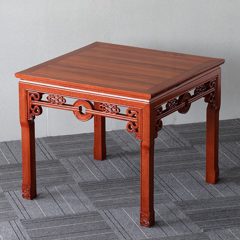 八仙桌单桌 金花梨木 98x98x85cm