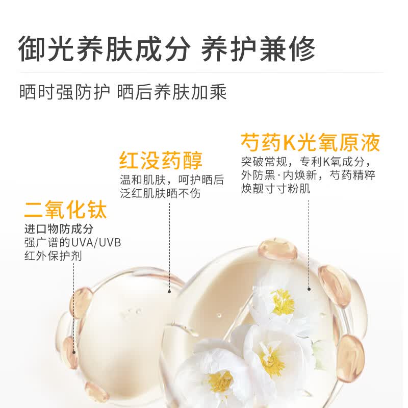 NCCU清透隔离防晒乳SPF50+清爽防晒霜防水防汗抗紫外线防晒养肤二合一