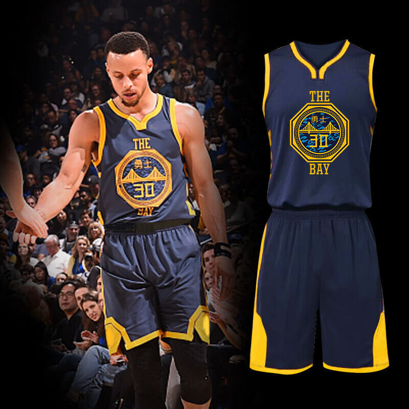 山头林村金州勇士球衣篮球服套装库l球服男nba篮球训练服队服定制团购