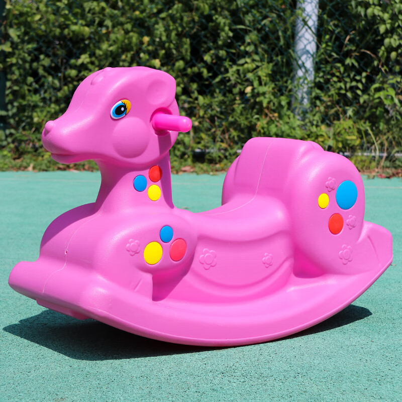 玖纹豹幼儿园小木马儿童摇摇马防摔塑料摇木马防侧翻婴幼儿宝宝户外