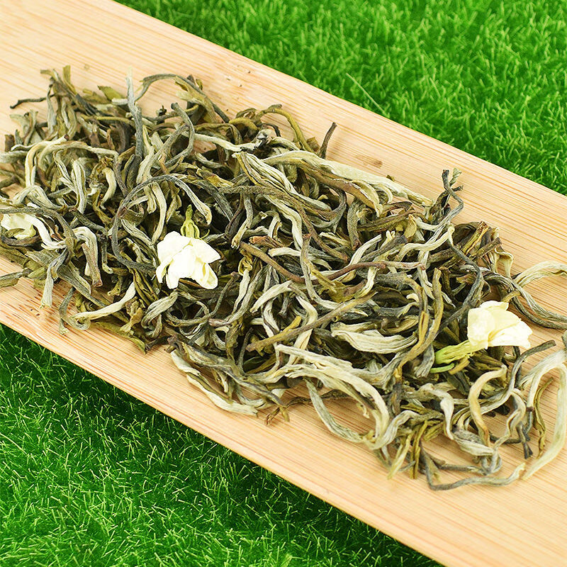 恬女神2024新茶茉莉花茶大白毫茶叶广西横县浓香型大龙毫散装 茉莉