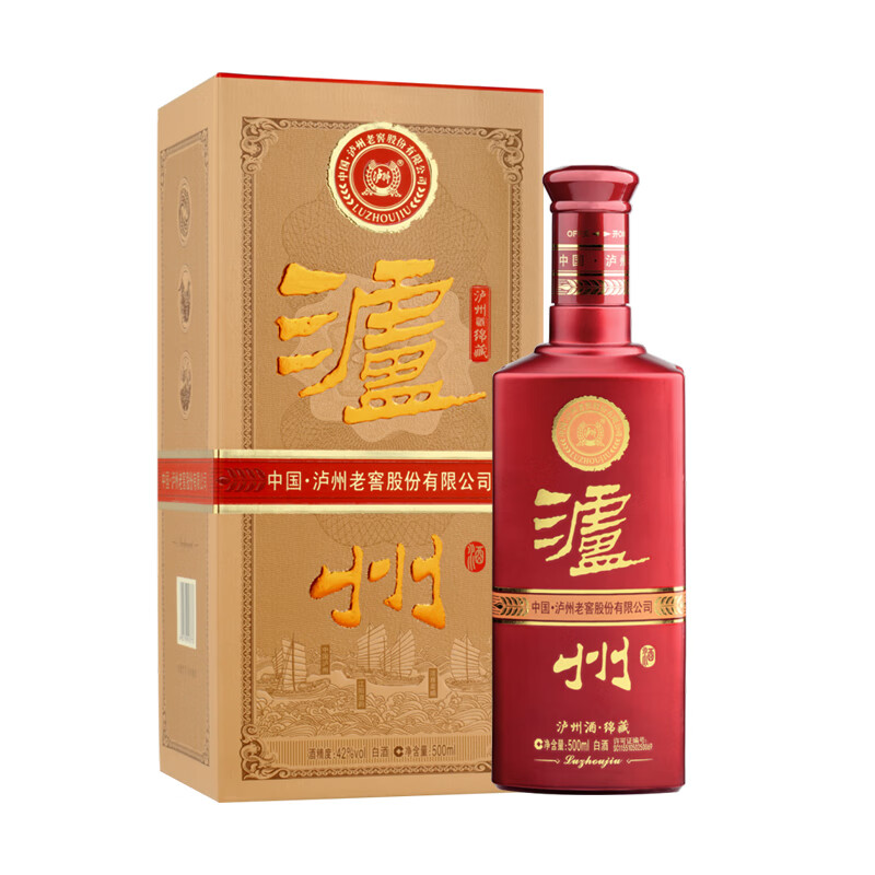 泸州老窖 泸州酒 绵藏 白酒礼盒陈酿商务送礼(黄) 42度 500ml单瓶