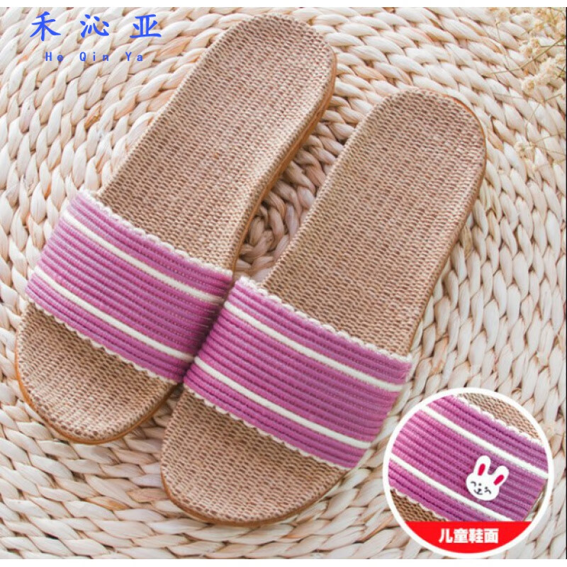 夏天草鞋手工亞麻藤草涼托鞋竹藤編織女拖鞋防滑軟底男拖鞋草拖脫鞋扡扦鞋 藕色 女37-38(正碼)