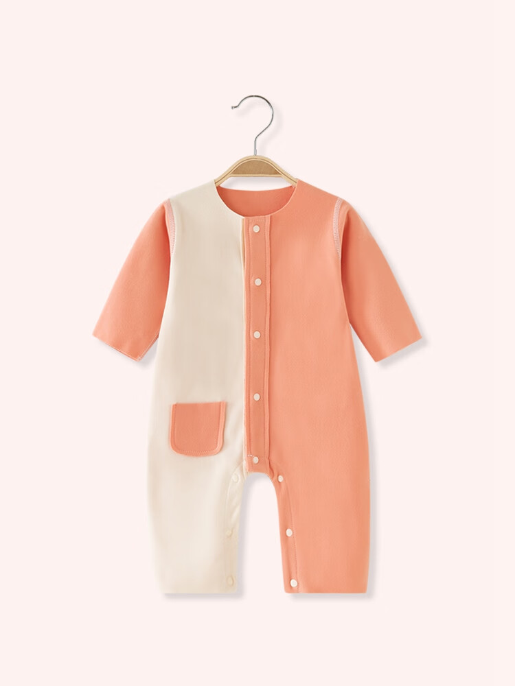 萦娪borboon婴儿连体衣秋冬男宝宝德绒哈衣新生儿冬季无骨保暖睡衣儿