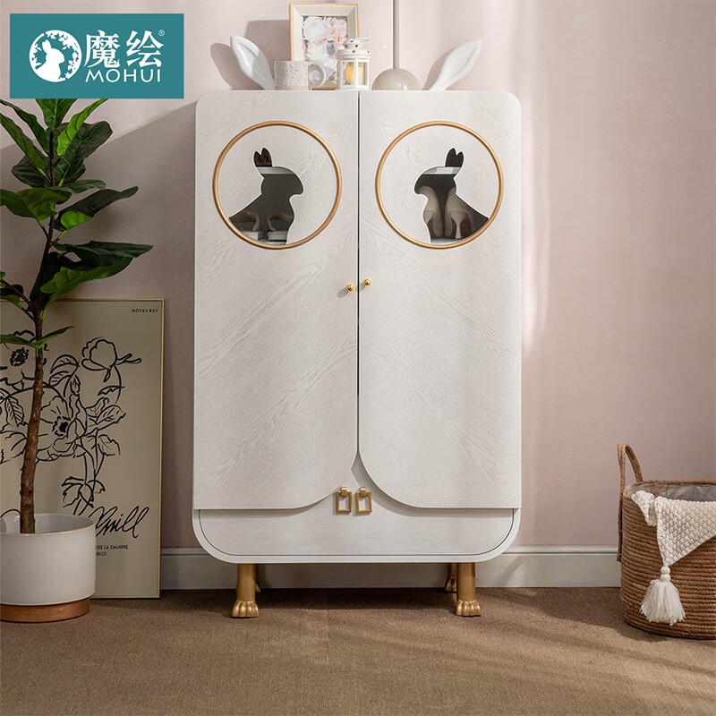 魔绘 轻奢简约翻斗客厅入户多功能创意收纳柜子鞋柜 图片色
