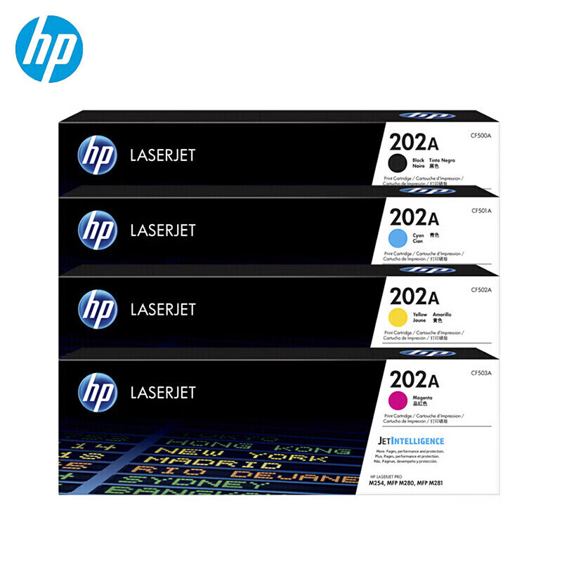 cf500-3a 原装四色硒鼓套装 适用于惠普hp m281fdw m254dw 254nw 280