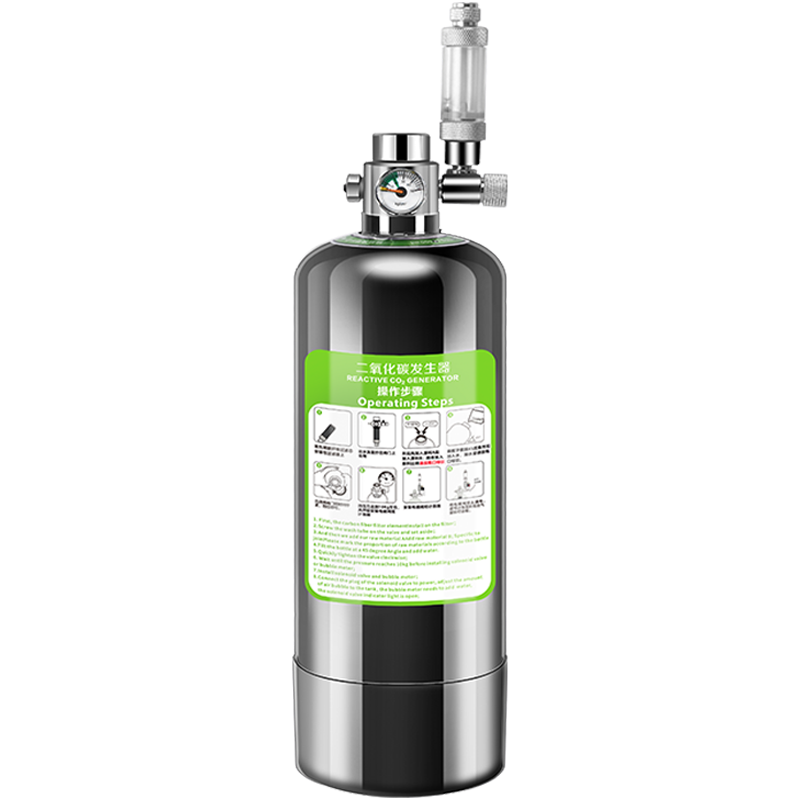 疯狂水草二氧化碳小钢瓶发生器水草缸套装鱼缸专用自制高压气瓶co2 进阶款 铝合金新手钢瓶2l 虎窝购 疯狂水草二氧化碳小钢瓶发生器水草缸套装鱼缸专用自制高压气瓶co2 进阶款 铝合金新手钢瓶2l 虎窝购