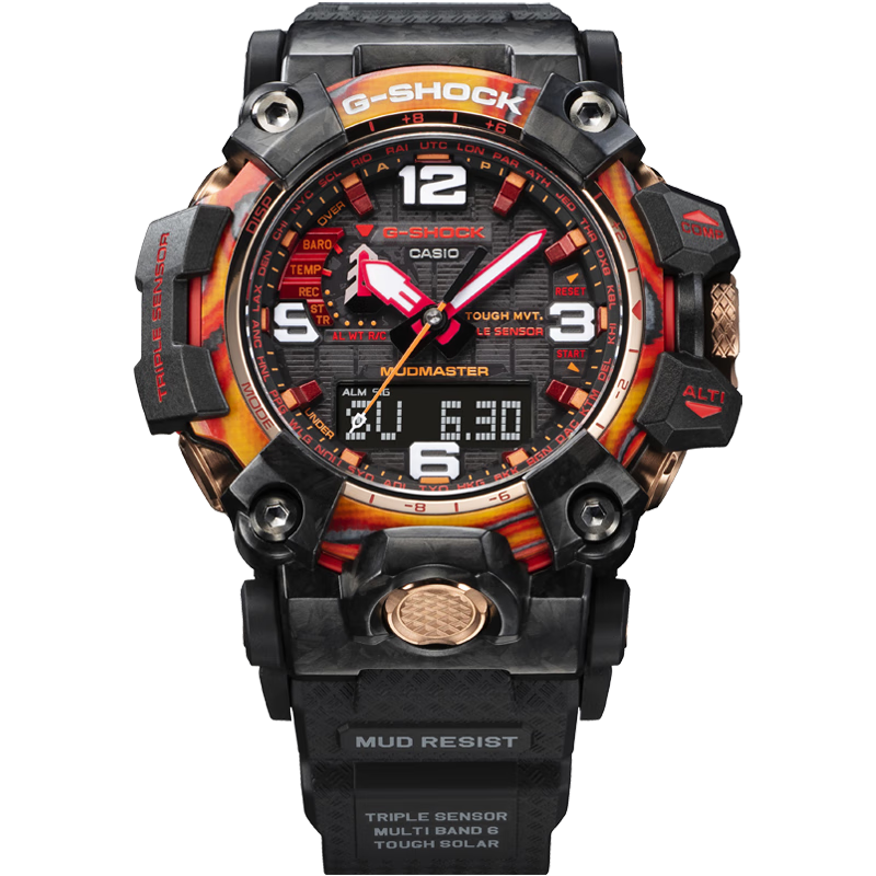 卡西欧(casio)g-shock fogman「毒蛙」高端太阳能时尚男表 gwg-2040fr