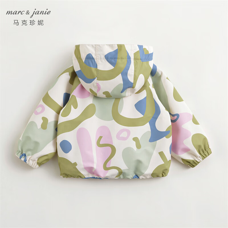 马克珍妮户外三防外套春秋季儿童连帽夹克三合一男女宝宝防风240317 色块-三防外套【春款】 【240317】 130