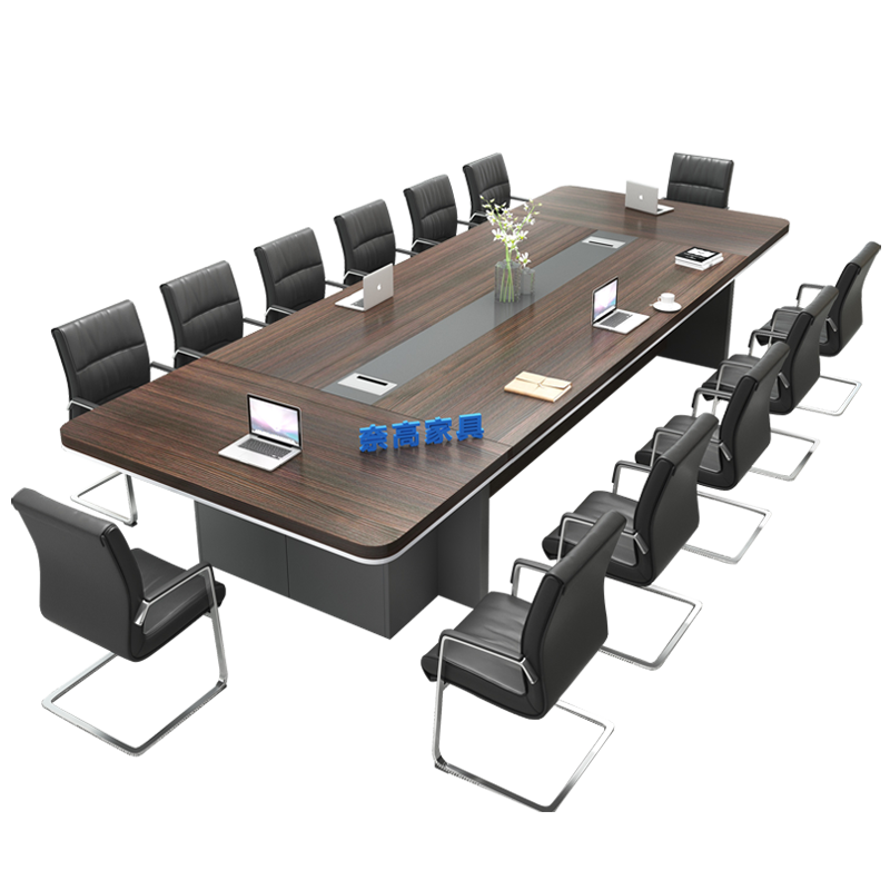 奈高 NAIGAO 会议桌现代简约办公桌洽谈桌大型培训桌5米含16把椅子