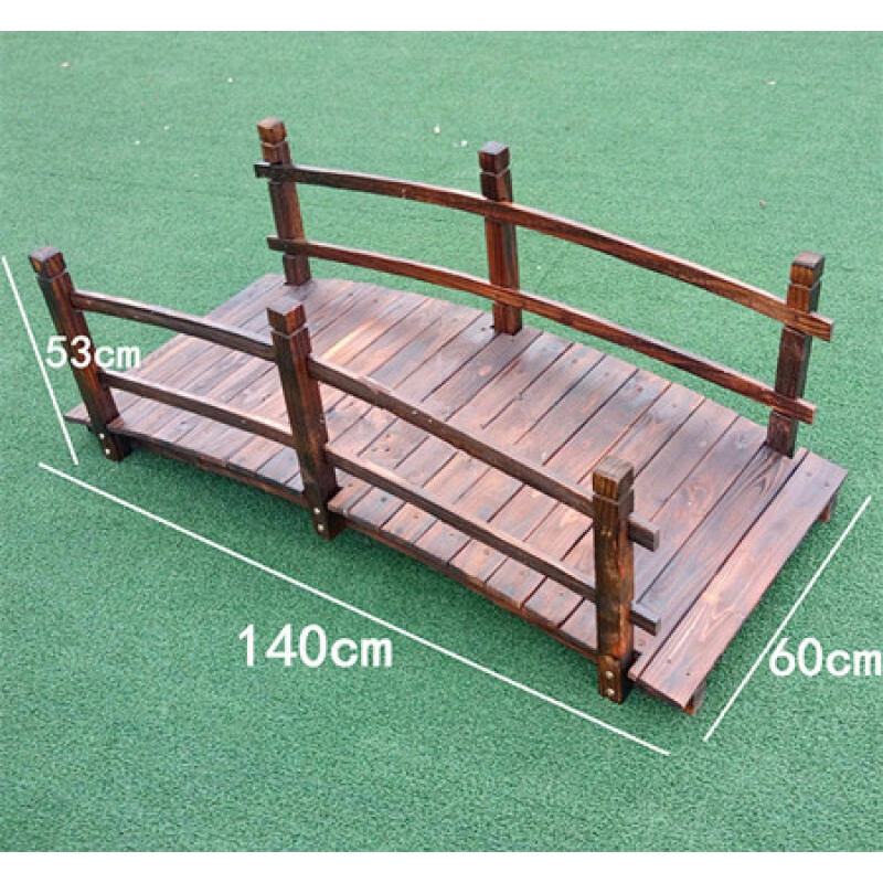 澳颜莱碳化防腐木拱桥 防腐碳化实木桥庭院拱桥民宿古桥花园小木桥