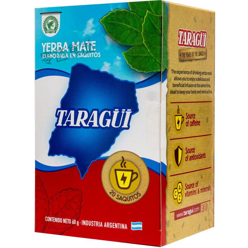 春锦秋鲤塔拉吉taragui马黛茶袋泡茶阿根廷原装 解腻茶20茶包包装 3克