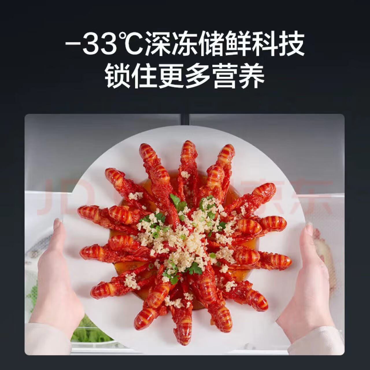 晶弘(KINGHOME)格力晶弘303升冰箱变频节能风冷无霜智能WIFI法式多门家用电冰箱深冻锁鲜离子净味BCD-303WPFCZ