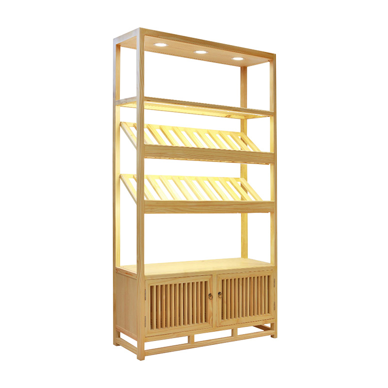 精甄 實木紅酒架 儲藏架白酒架家用客廳隔斷展示架餐廳落地葡萄酒柜子 單個葡萄酒柜 默認原木色