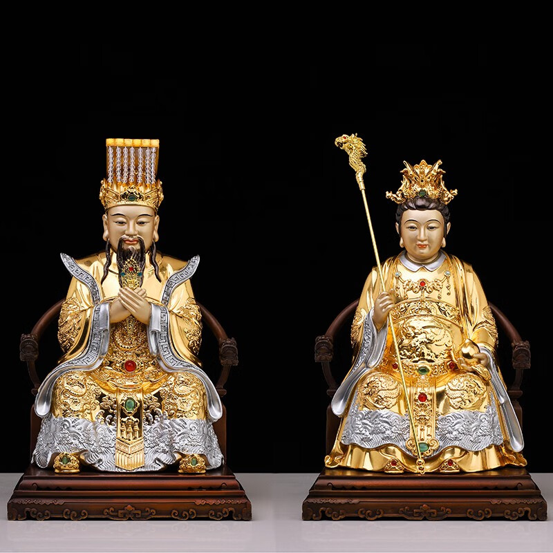 梵泽福 铜玉帝王母佛像摆件玉皇大帝神像 玉帝【高30cm】