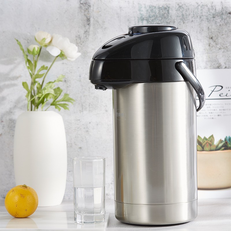 思乐得(solidware)304不锈钢真空保温壶气压壶家用大容量热水壶办公室