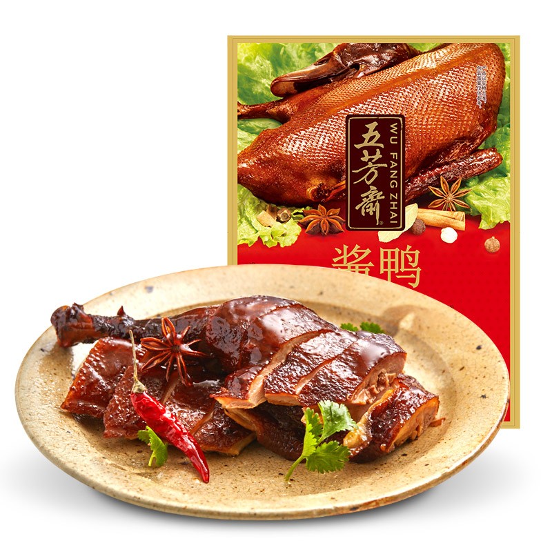 五芳斋 600克酱鸭酱板鸭熟食腊味卤味年夜饭年货真空包装卤菜鸭肉即食
