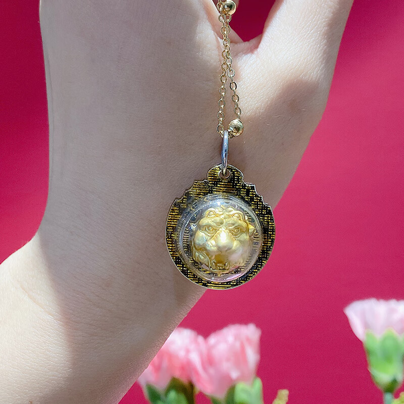 永赫泰国佛牌吊坠阿赞苏斌五眼四耳 正牌 金色