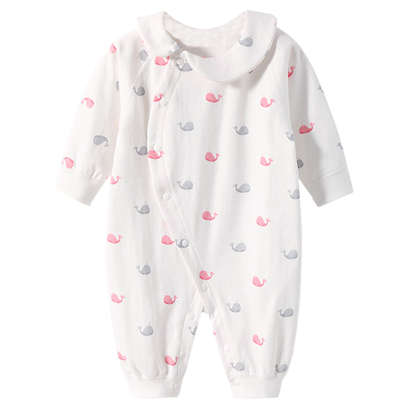 舒贝怡婴儿衣服纯棉两件装连体衣春秋季宝宝爬服睡衣