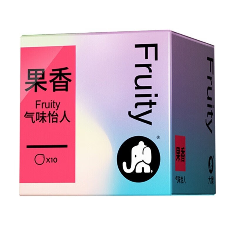 大象 水果香味避孕套男用超薄套套计生避孕安全套果味大油量果香润滑型成人用品 夫妻情趣房事性用品 水果味避孕套-果香【10只装】