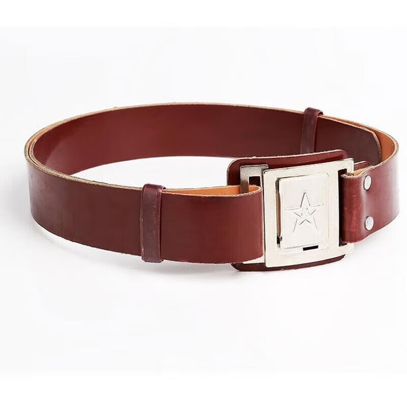 学生军训腰带老式红军用腰带65式腰带棕红色老兵演出服腰带 外腰带