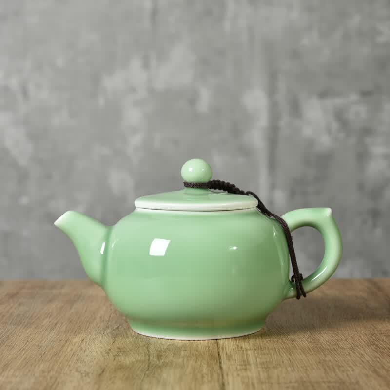 家用泡茶壶小容量功夫茶具单壶普洱汝窑茶壶 250ml 弟窑梅子青250ml