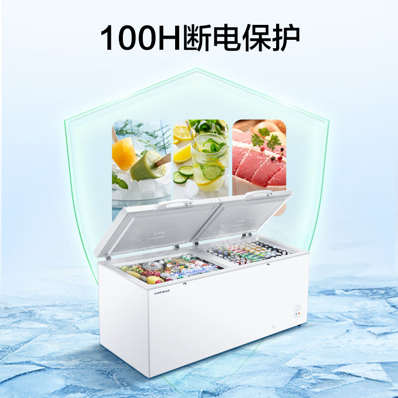 容声（Ronshen） 516升大容量冰柜商用冷藏冷冻转换单温冷柜 商用储鲜卧式冰箱BD/BC-516M/HP