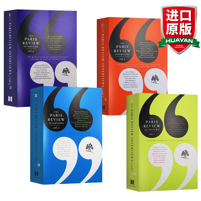 英文原版 巴黎评论作家访谈4辑套装 The Paris Review Interviews