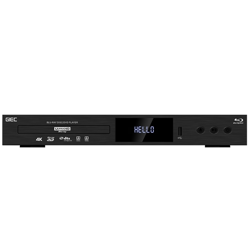 杰科(GIEC)BDP-X800 真4K UHD蓝光播放机 3D高清DVD影碟机 USB硬盘播放器