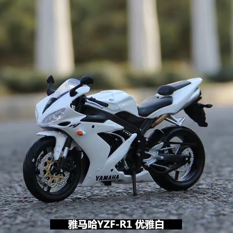 雅马哈r1模型原厂合金仿真模型yzf-r1m摩托车模型1 12周年纪念版 老款