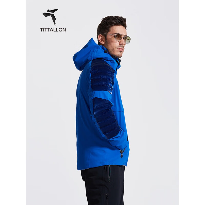 体拓（TITTALLON）【T系列】双板专业滑雪服男 四向弹力防风防水保暖透气滑雪外套 黑色 2XL