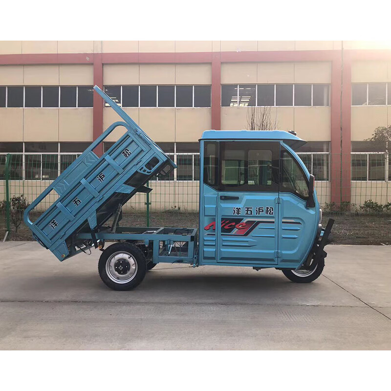新款半封闭电动三轮车油电两用成人带棚家用车代步拉货农用电瓶车 1.