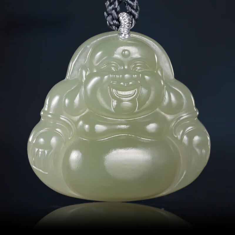 尚洛菲和田玉青玉佛公玉佛吊坠软玉佛挂件玉吊坠送女友礼物 青玉款
