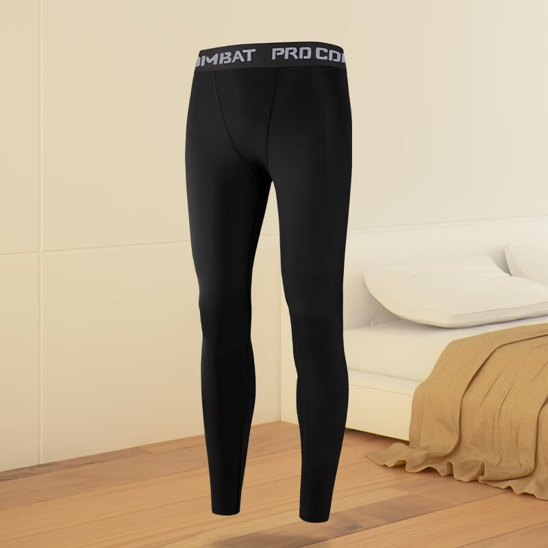 王国盾牌男士鲨鱼裤紧身冬季芭比裤打底裤光腿神器德绒训练轻薄健身裤