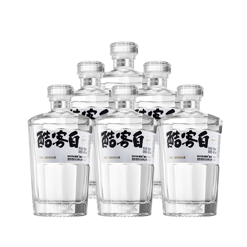 酷客白 40度 500ml*6整箱装 馥郁香型白酒 酒鬼酒出品