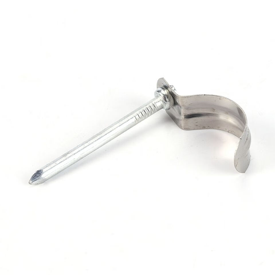 不锈钢钩钉管码20管卡钉水管线管固定一寸镀锌铁勾钉