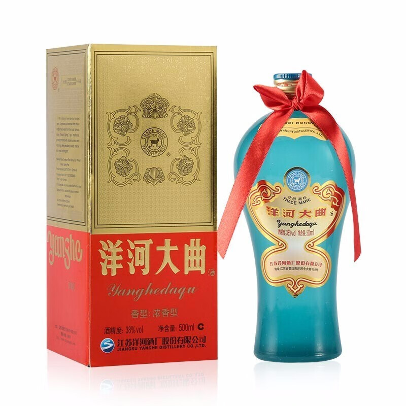 洋河大曲  老天蓝500ml绵柔浓香型 纯粮酿造白酒 宴请送礼 38度 500ml
