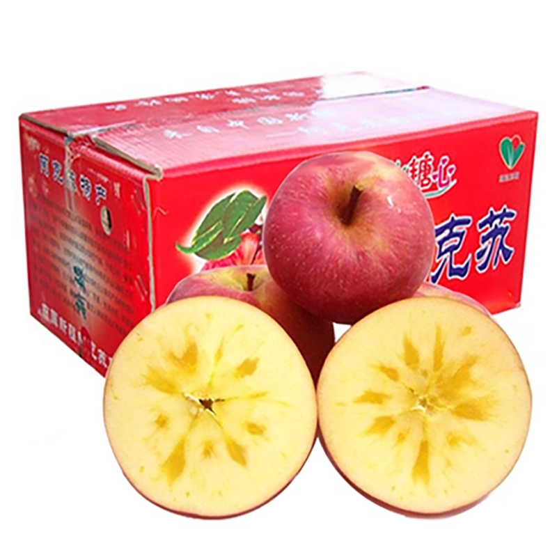 润家福 2022年当季新品 新疆阿克苏冰糖心苹果礼盒装果径80-85mm 新鲜脆甜苹果水果 原箱礼盒毛重6kg