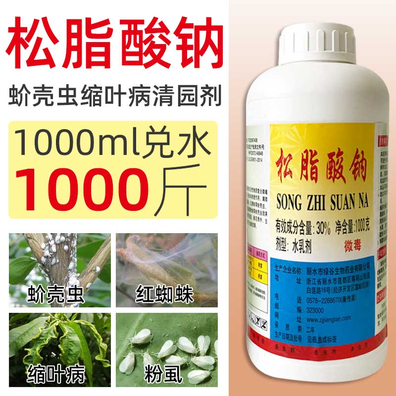 沃德伊诺江岚松脂酸钠乳剂松酯酸钠松碱合剂果树介蚧壳虫杀虫缩叶病清