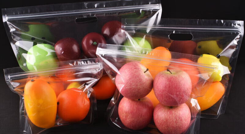 裳淇  七宝阁一次性透明水果袋水果保鲜袋提子包装袋子自封手提塑料袋