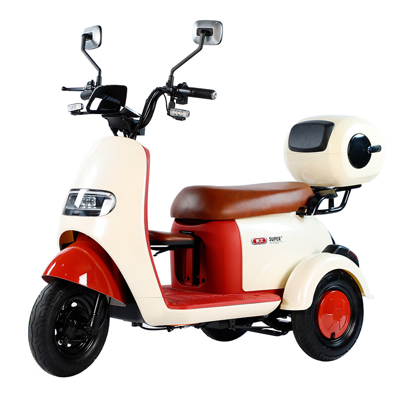 三轮车电动三轮车亲子小型家用时尚带娃女士电三轮电瓶接送孩子迷你