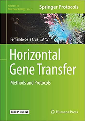 预订horizontal gene transfer: methods and protocols