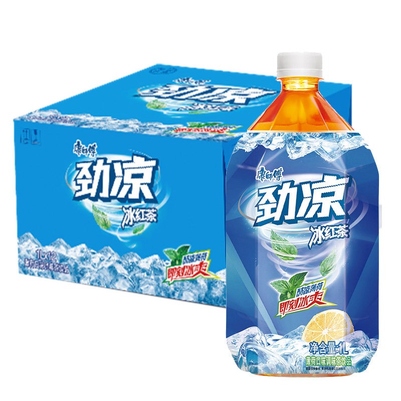 康师傅 劲凉冰红茶1l*6瓶大瓶薄荷口味饮料 劲凉冰红茶1l*6瓶 1l*6瓶