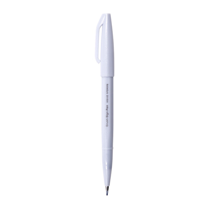 日本派通（Pentel）彩色软头秀丽笔 弹性笔尖水性笔Touch手帐书信贺卡用 SES15C月之白