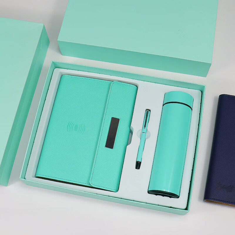 明派(mingpai) 【支持商务定制】三折本笔记本保温杯礼盒套装展会商务