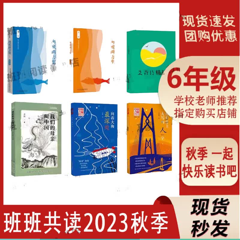 【送导读单】2023秋班班共读六年级伶仃洋上大写的人字+向着大海最深处+海底两万里上册+海底两万里下册+我们的母亲叫中国+艾青诗精选课文阅读活动 老师推荐五升六  六成七初一少年儿童精编丛书精印版 6属于什么档次？