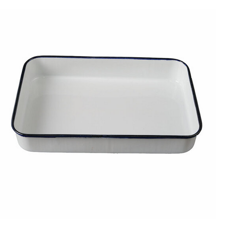 搪瓷方盘 白瓷托盘 理疗方盘 带盖 消毒盘 9寸带盖